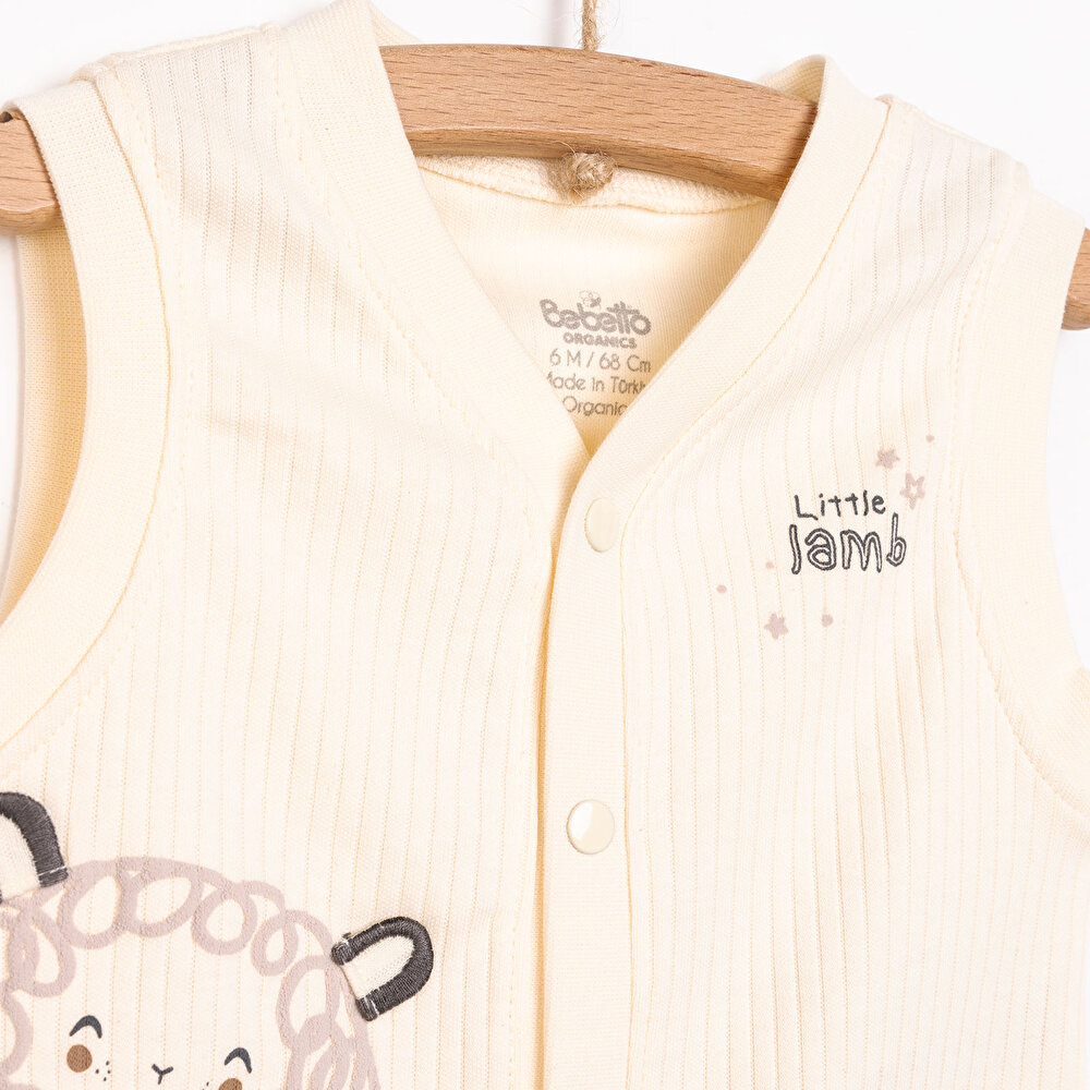 Yenidoğan Organic Little Lamb Yelek Kız Bebek