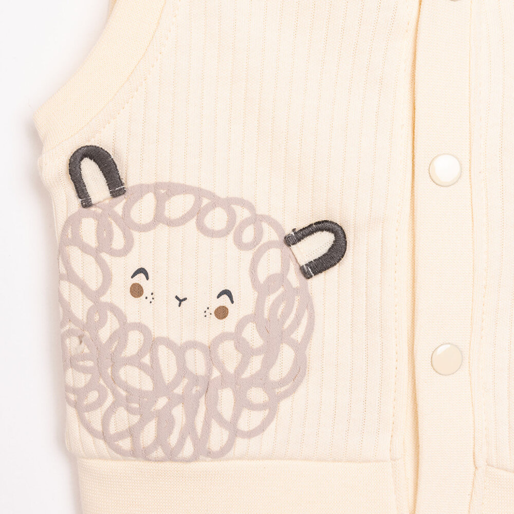 Yenidoğan Organic Little Lamb Yelek Kız Bebek