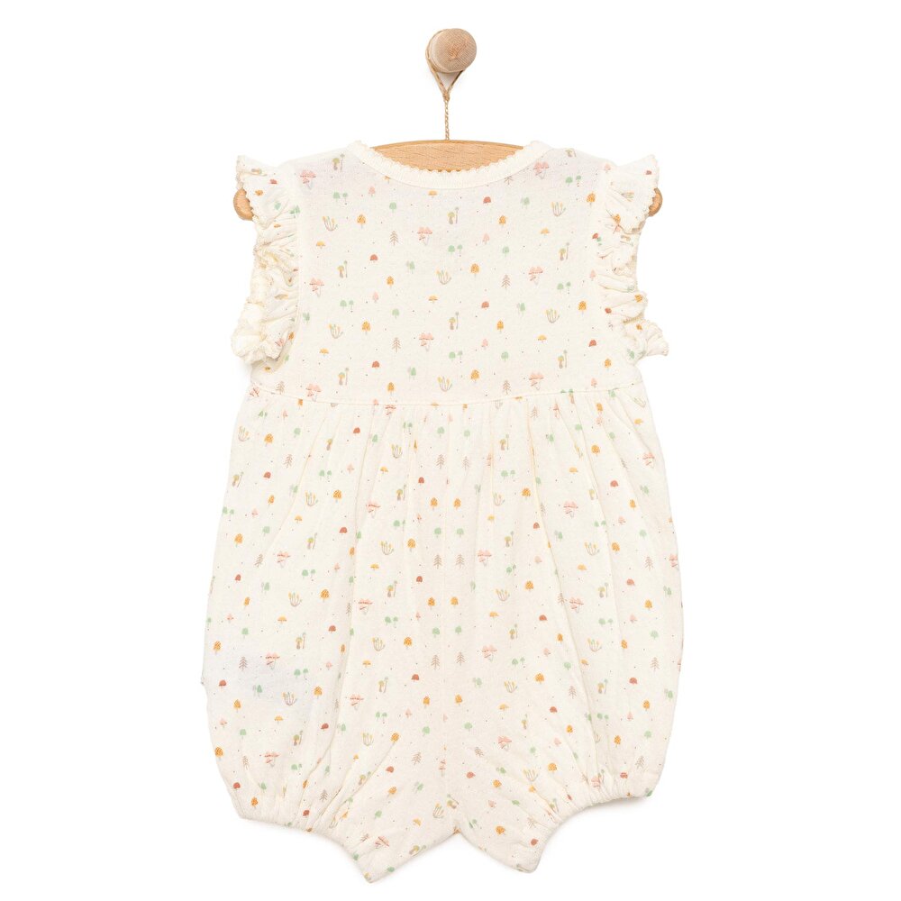 Yenidoğan Organic My Mushroom Kısa Tulum Kız Bebek