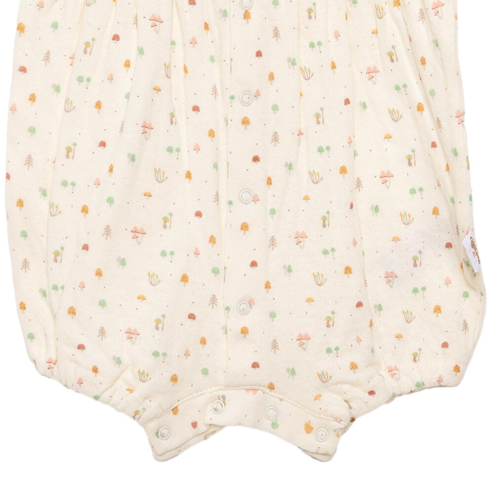 Yenidoğan Organic My Mushroom Kısa Tulum Kız Bebek