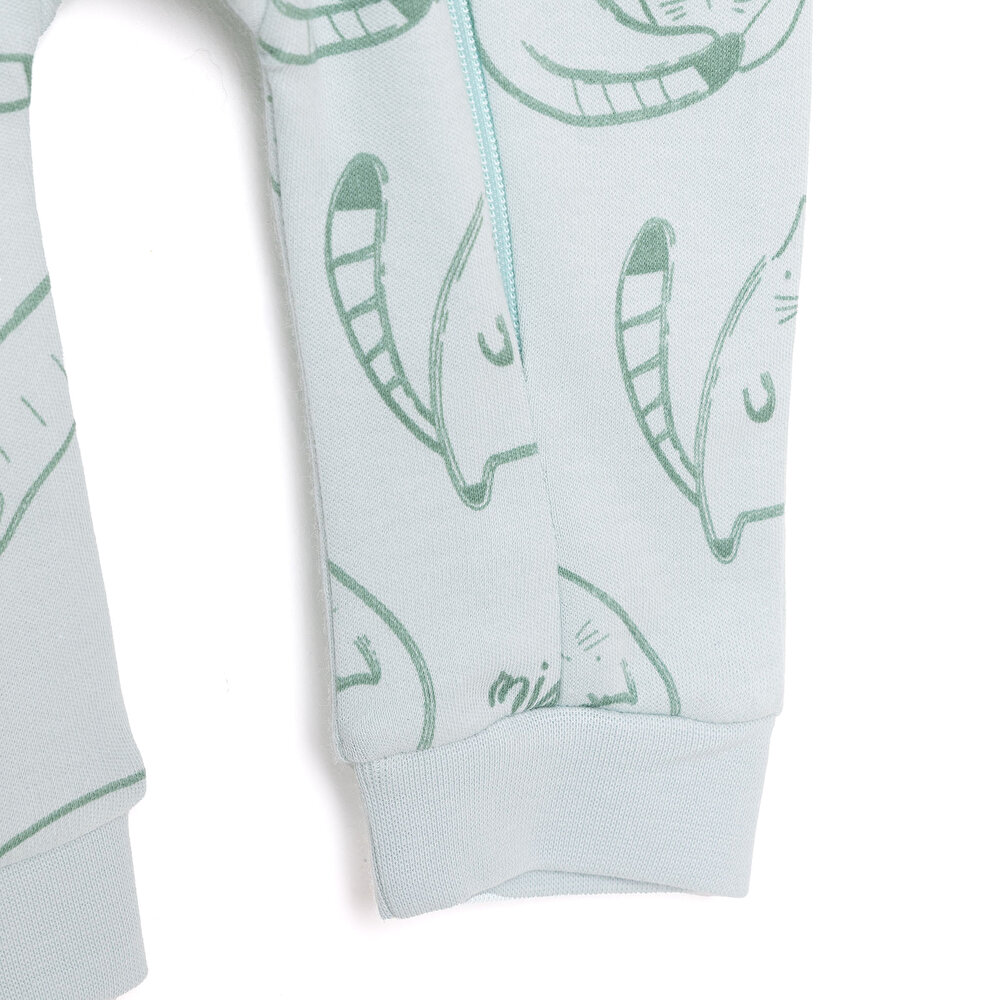 Yenidoğan Organic Sleepy Cat Patiksiz Tulum Unisex
