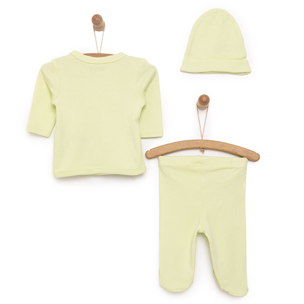 Yenidoğan Organik Zıbın-Şapka-Patikli Alt Unisex