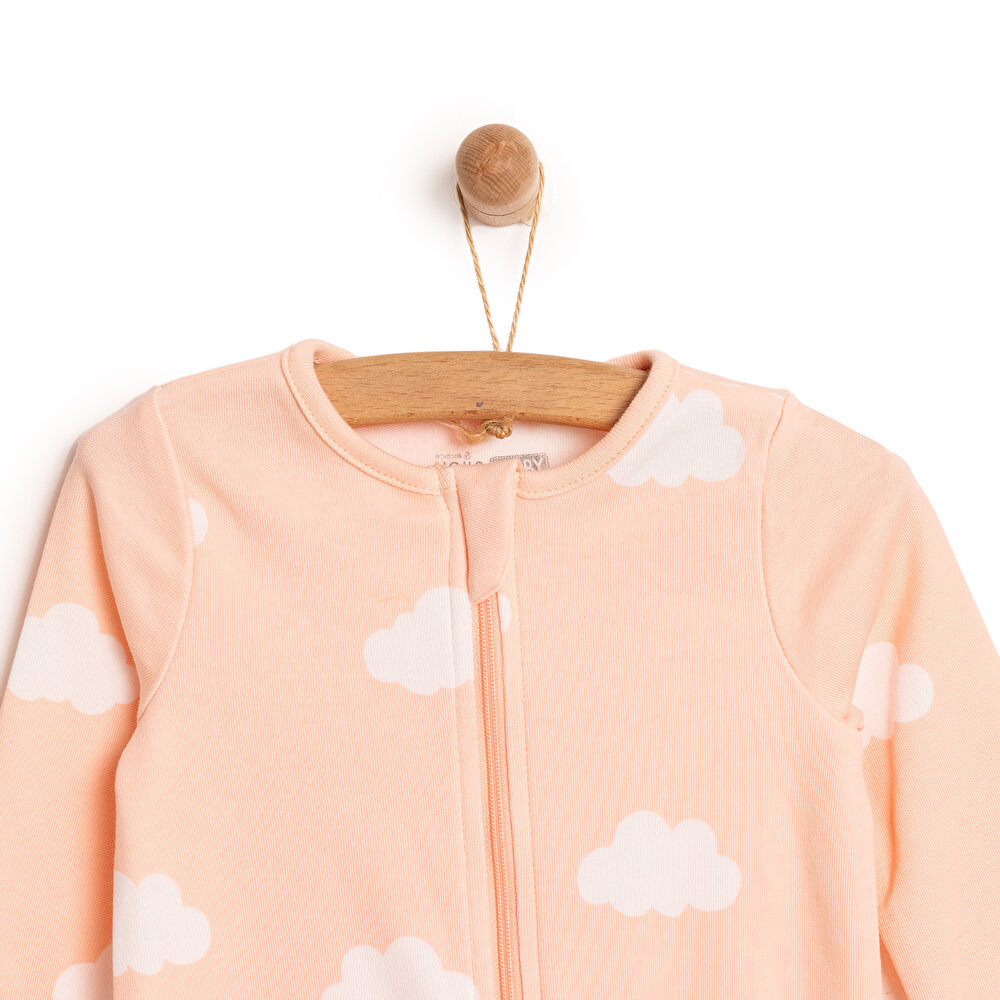 Yenidoğan Organik Patikli Tulum Kız Bebek