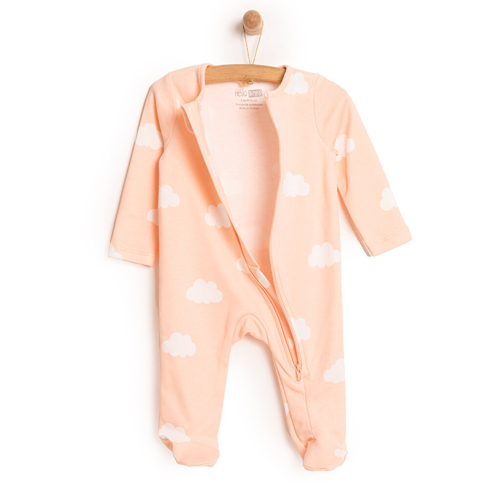 Yenidoğan Organik Patikli Tulum Kız Bebek