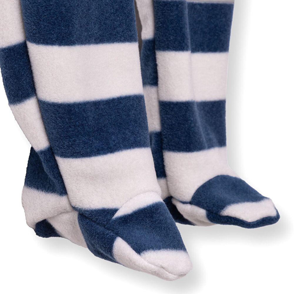 Erkek Bebek Yenidoğan Polar Patikli Tulum Uzun Kol Patikli Paça