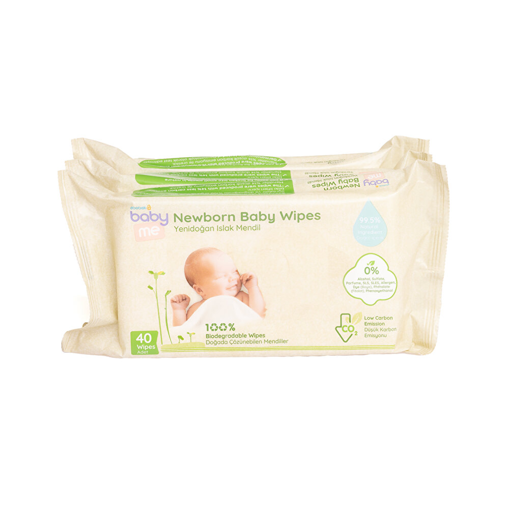 Yenidoğan Islak Mendil 3x40 Adet Çözünebilir