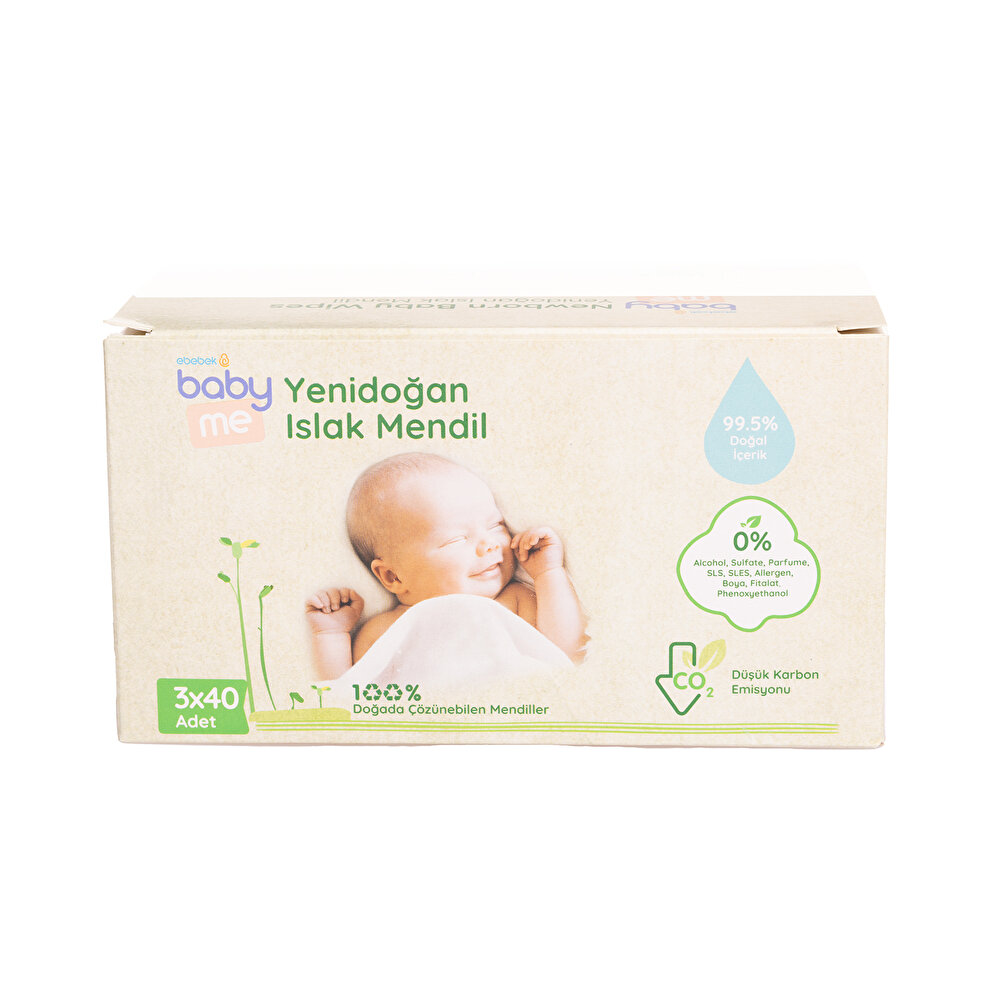 Yenidoğan Islak Mendil 3x40 Adet Çözünebilir