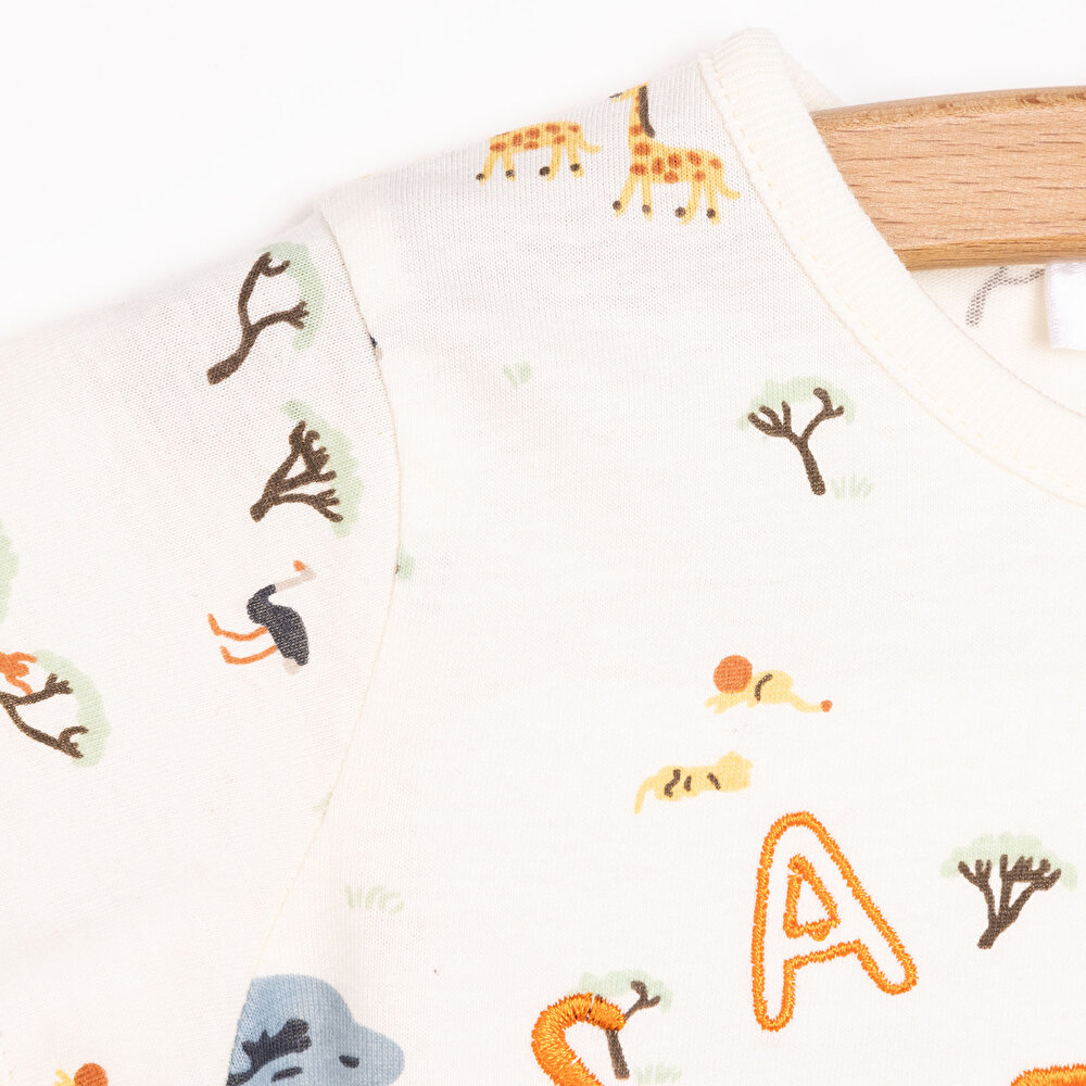 Yenidoğan Safari Tshirt-Şort 2li Takım Erkek Bebek