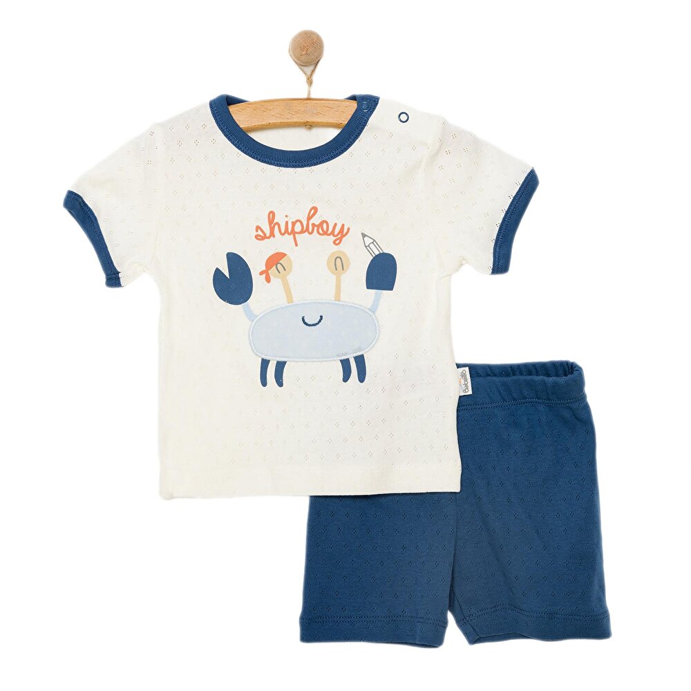 Yenidoğan Ship Boy Tshirt-Şort Erkek Bebek