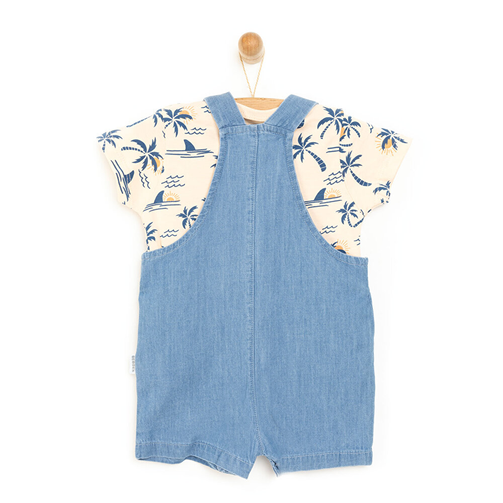 Yenidoğan Şort Salopet-Tshirt Erkek Bebek