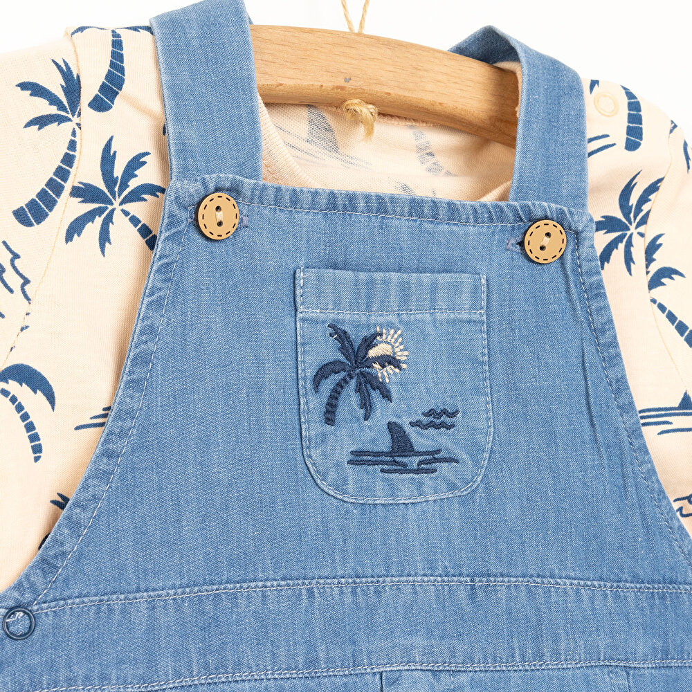 Yenidoğan Şort Salopet-Tshirt Erkek Bebek