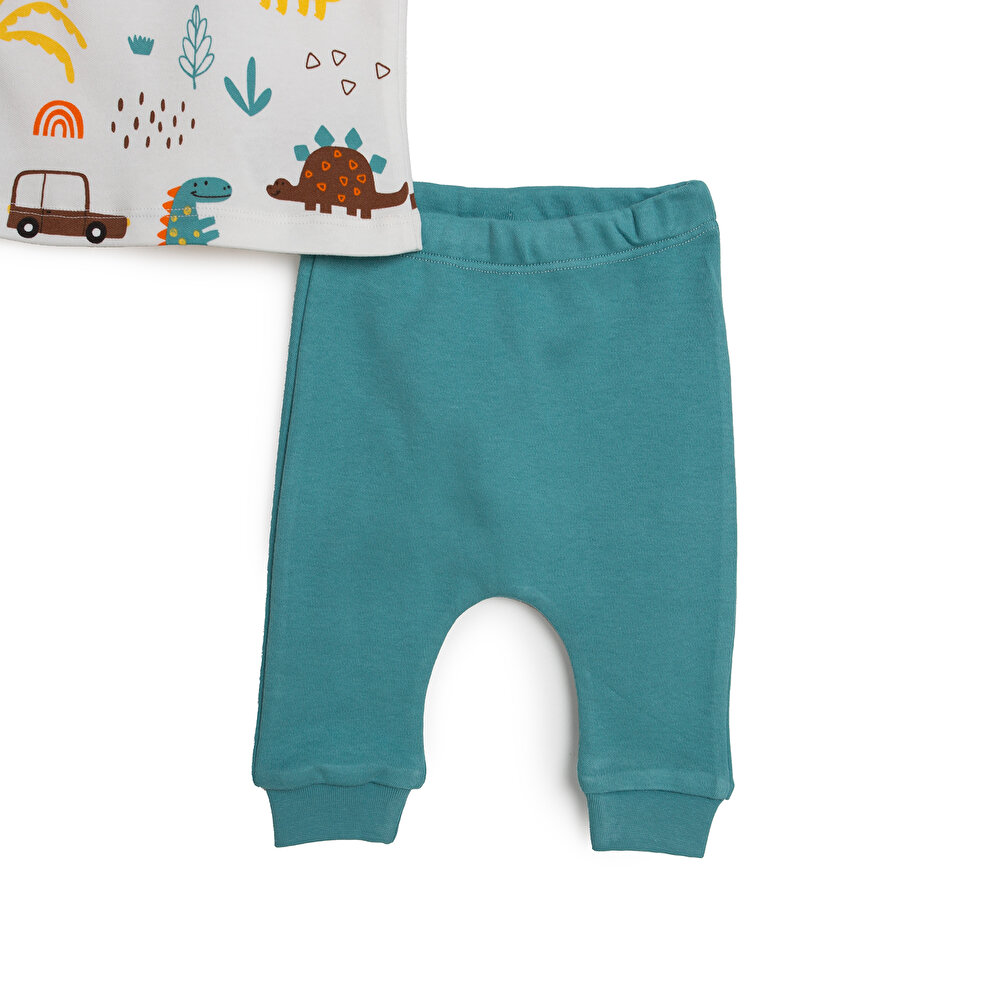 Yenidoğan Tshirt-Patiksiz Alt 2li Takım Erkek Bebek