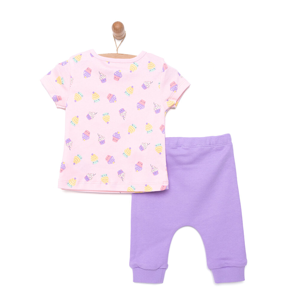 Yenidoğan Tshirt-Patiksiz Alt 2li Takım Kız Bebek