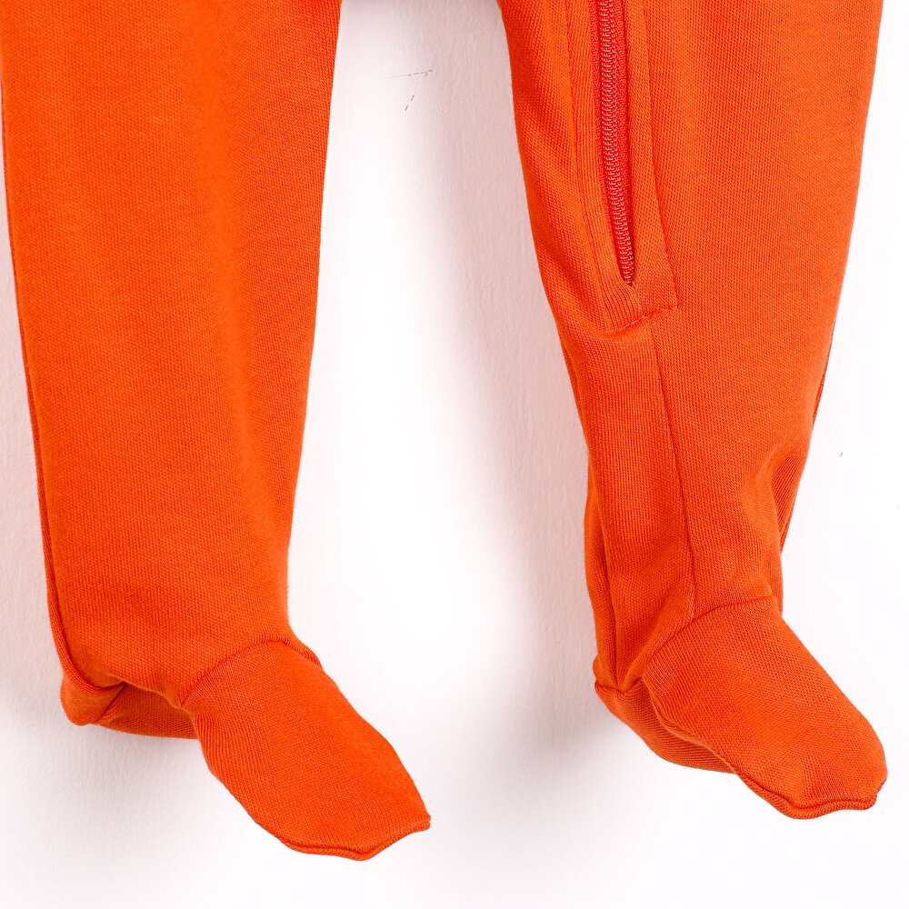 Yenidoğan Uzun Kollu Fermuarlı 2li Patikli Tulum Erkek Bebek