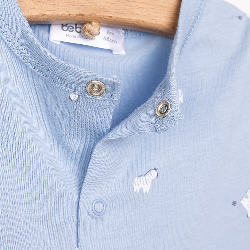 Yenidoğan Walking Zebra Patiksiz Tulum Erkek Bebek