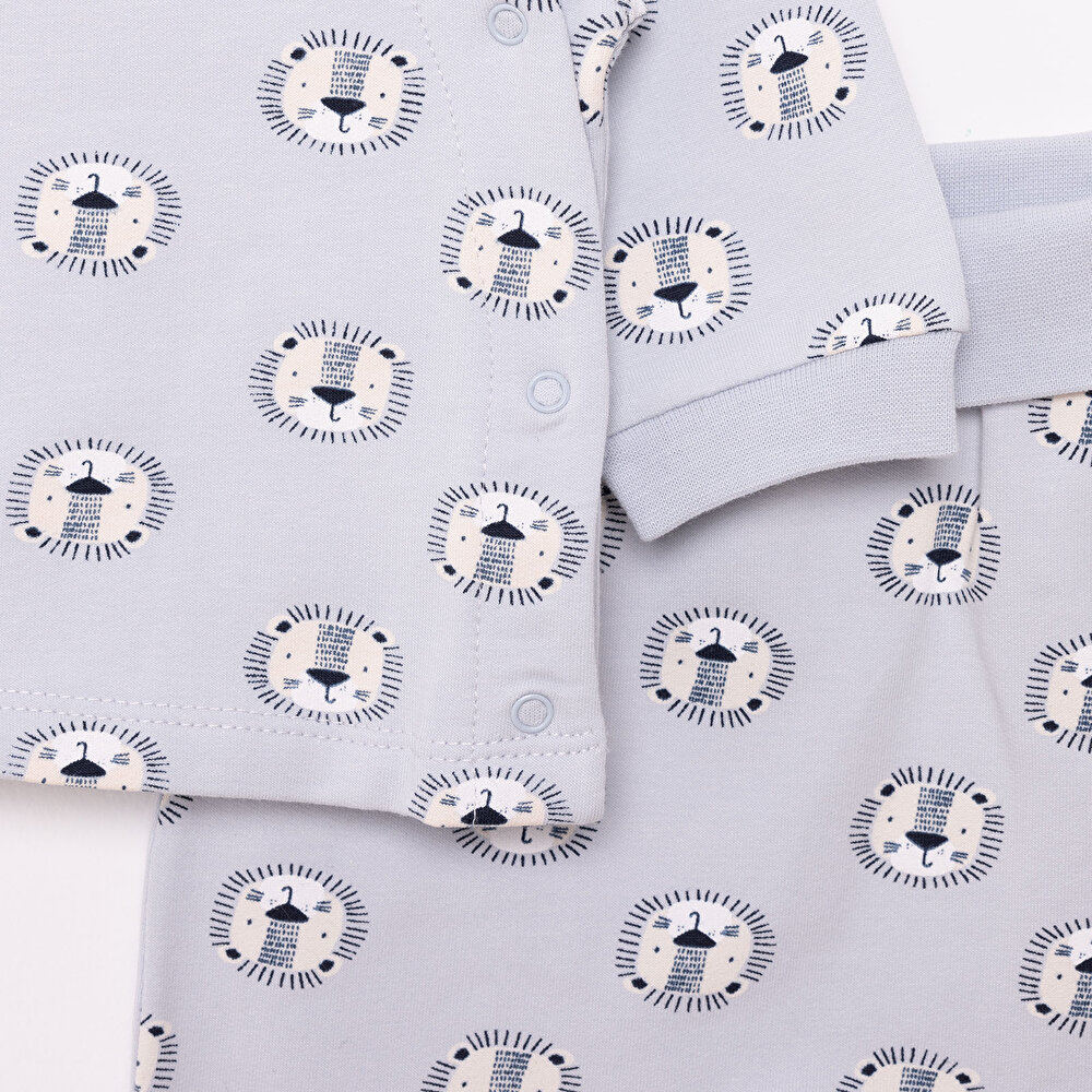 Yenidoğan Zıbın-Rahat Bel Patiksiz Alt 2li Takım Unisex