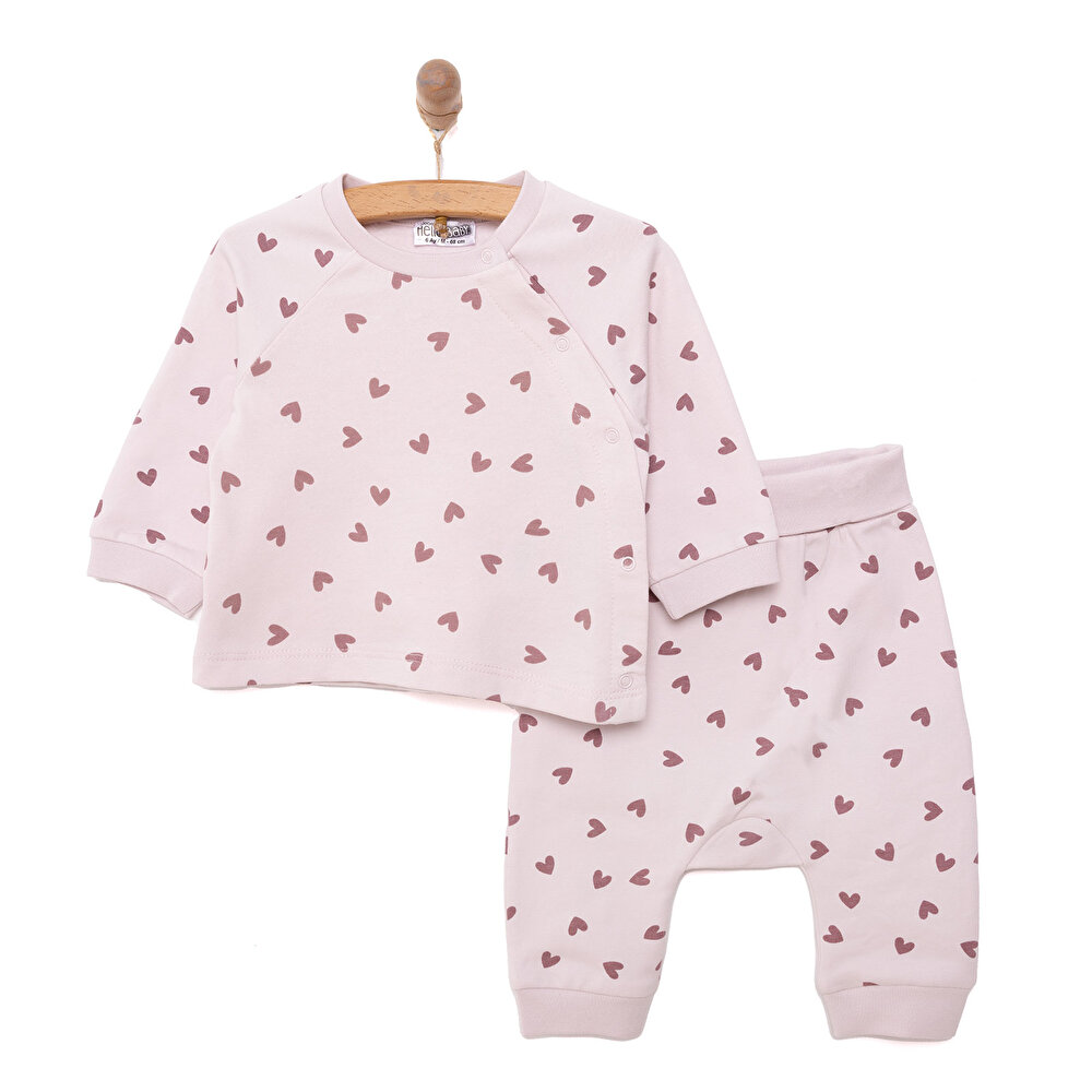 Yenidoğan Zıbın-Rahat Bel Patiksiz Alt 2li Takım Unisex