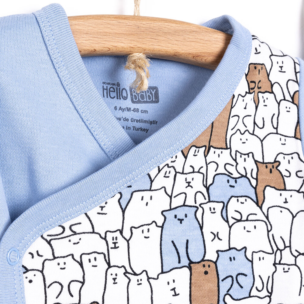 Yenidoğan Zıbın-Şapka-Patikli Alt Erkek Bebek