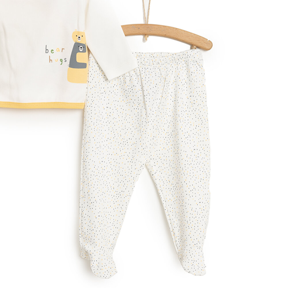 Yenidoğan Zıbın-Şapka-Patikli Alt Erkek Bebek