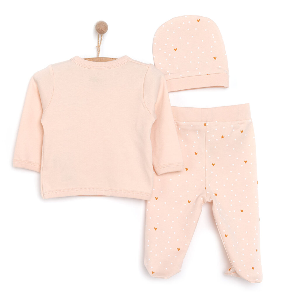 Yenidoğan Zıbın-Şapka-Patikli Alt Kız Bebek