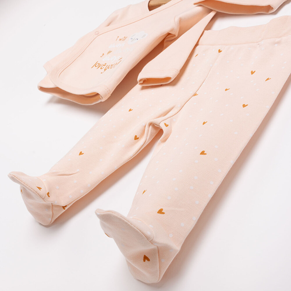 Yenidoğan Zıbın-Şapka-Patikli Alt Kız Bebek