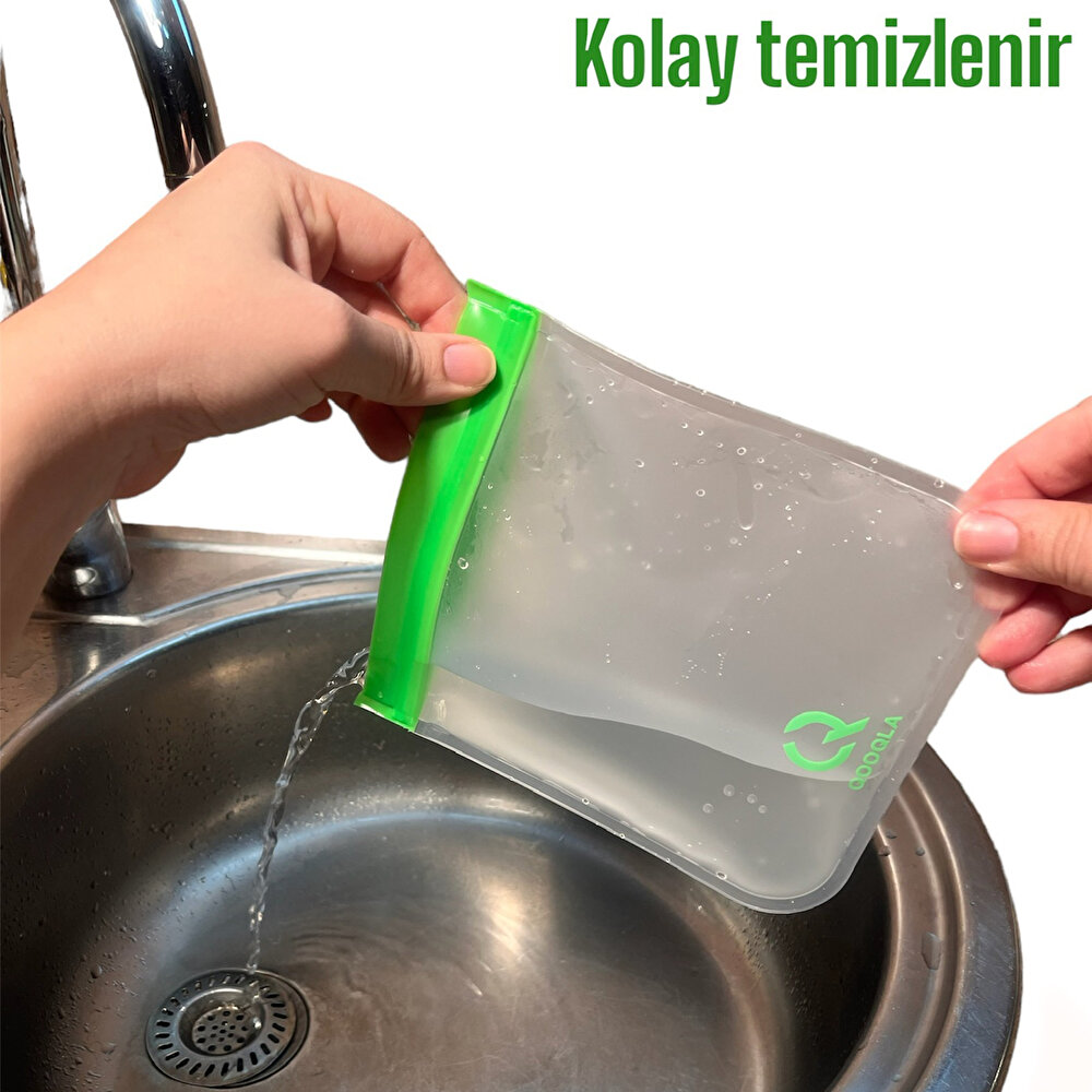 Yıkanabilir Gıda Saklama Poşeti - Büyük boy (19x25cm)