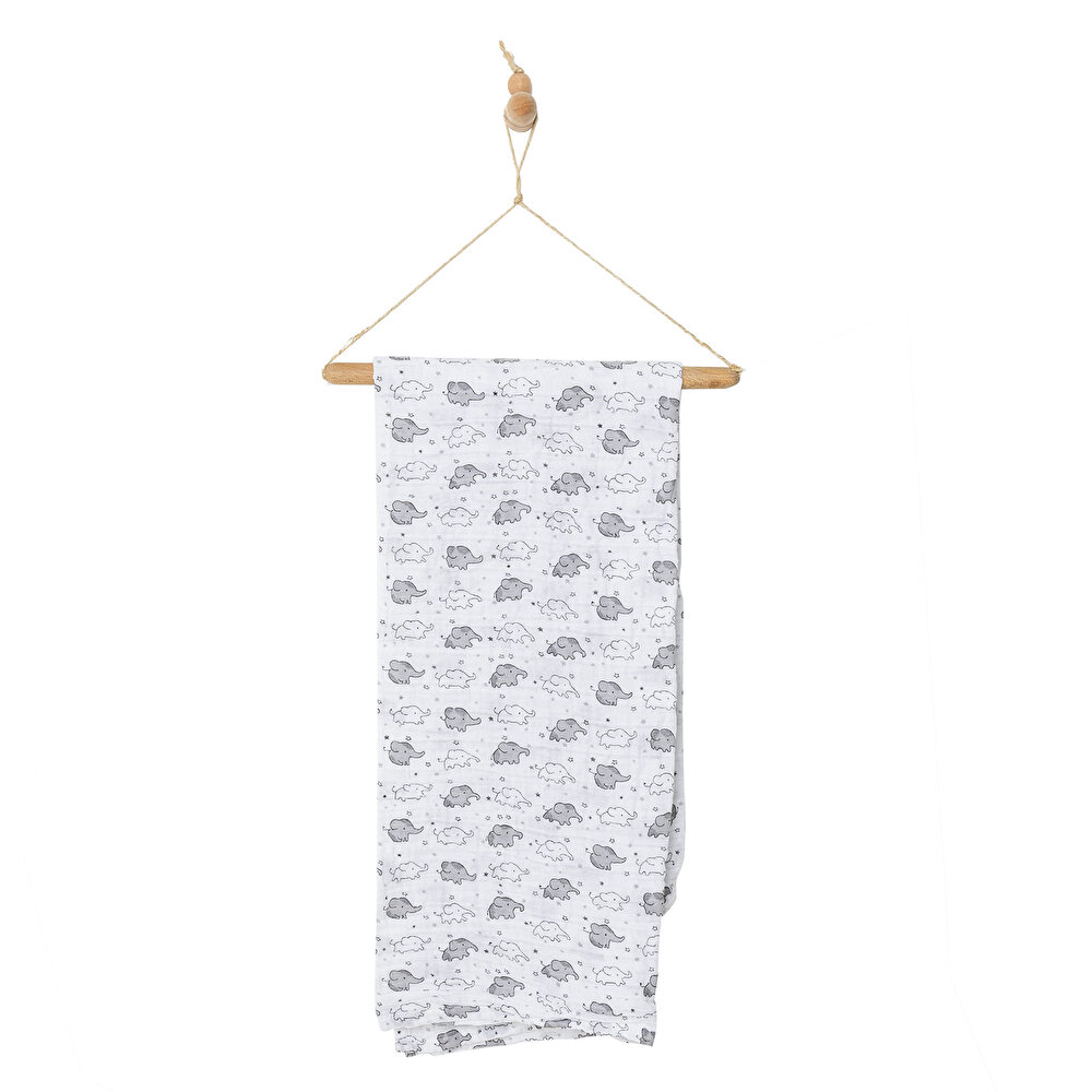 Yıldız Bulut Kuzu Desenli Unisex Müslin Battaniye Unisex