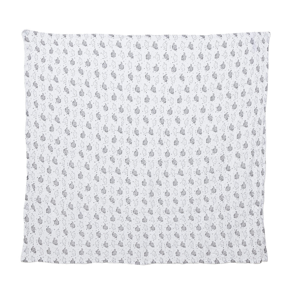 Yıldız Bulut Kuzu Desenli Unisex Müslin Battaniye Unisex