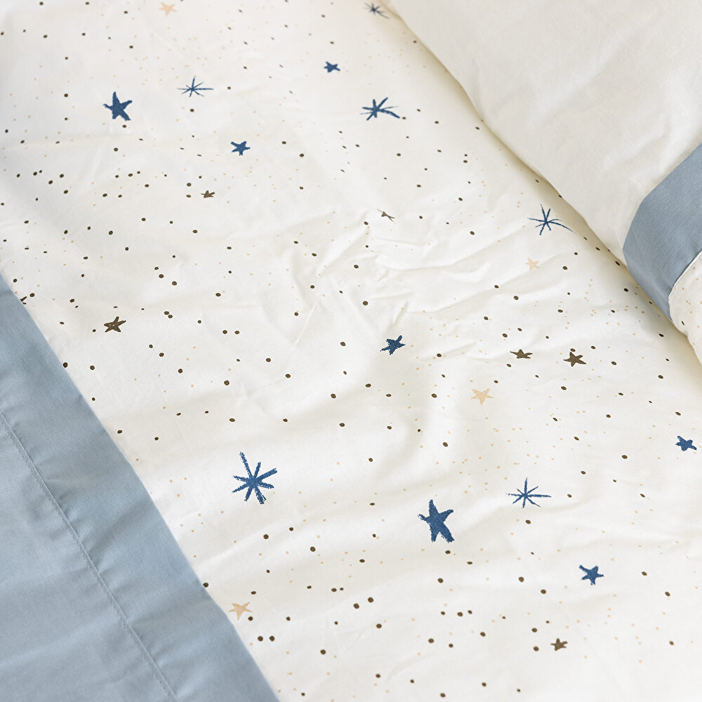 Yıldız Desenli  Erkek Park Yatak Uyku Seti Erkek Bebek