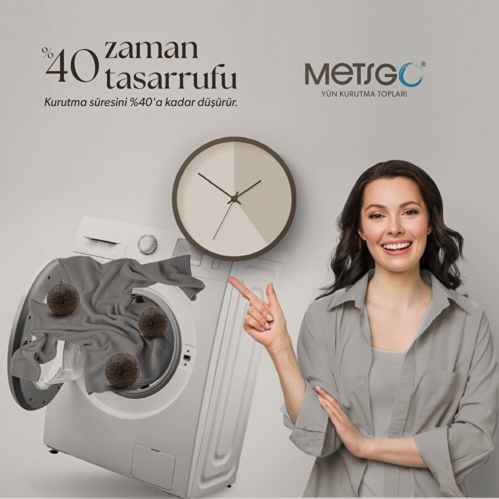 Yün Kurutma Topu 3'lü Set (Koyu Renkli Çamaşırlar)