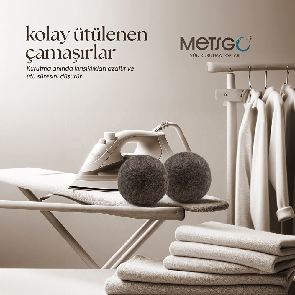 Yün Kurutma Topu 3'lü Set (Koyu Renkli Çamaşırlar)