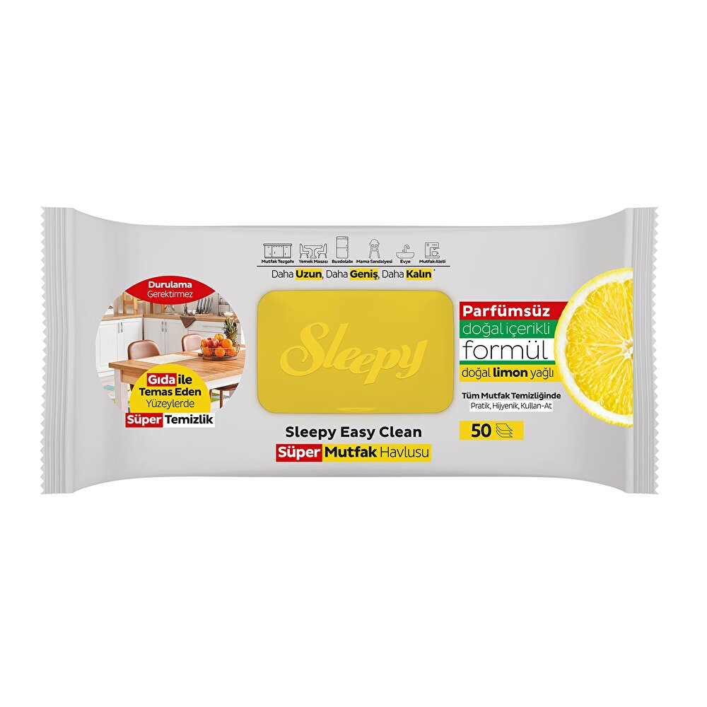 Yüzey Temizlik Süper Mutfak Havlusu Limon 50 Adet