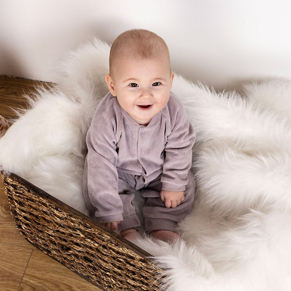 Kız Kadife Patiksiz Tulum Kız Bebek