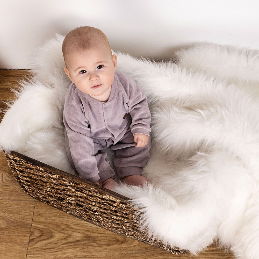 Kız Kadife Patiksiz Tulum Kız Bebek