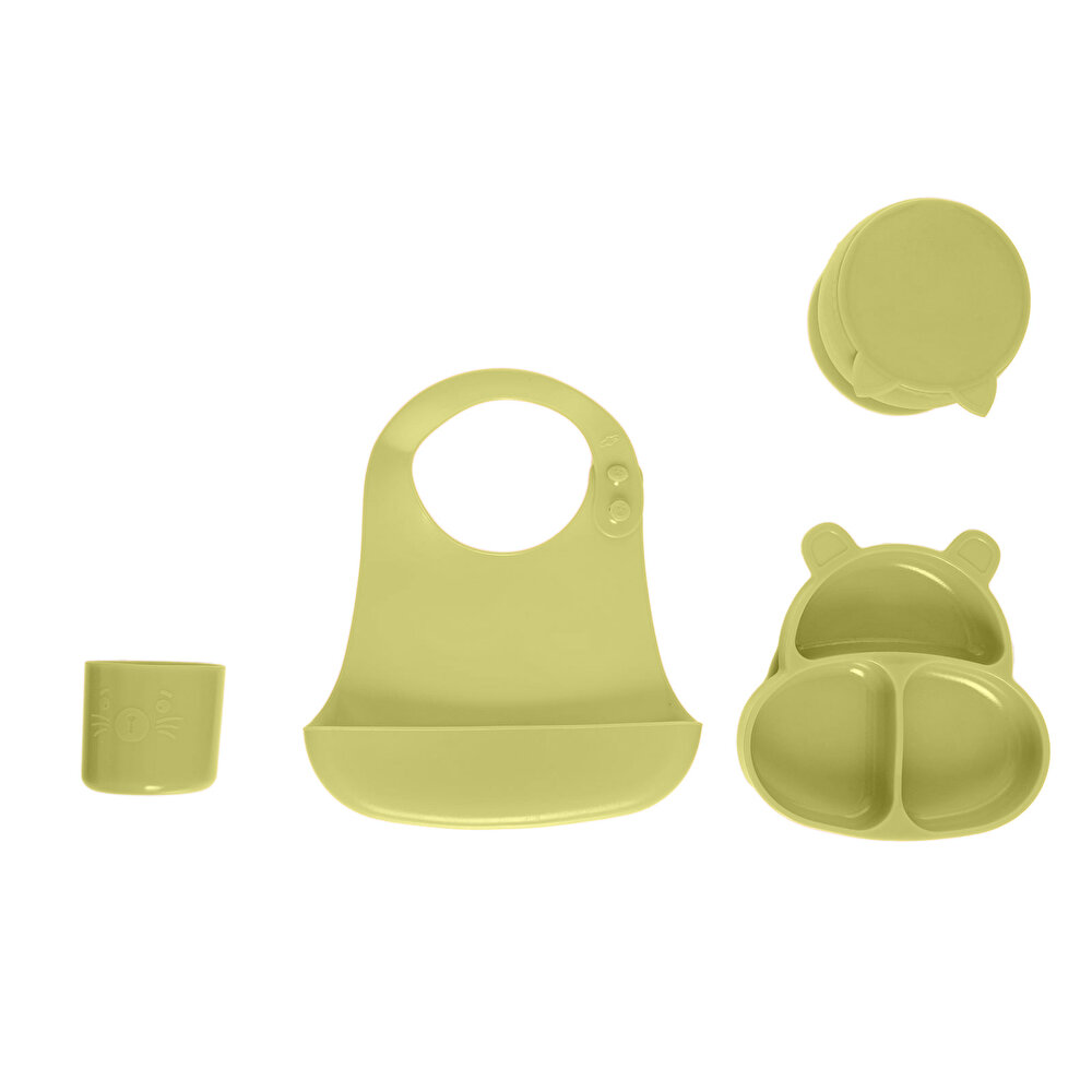 Beslenme Seti Olive Green (MamMa, HamHam, BuBu, KitTen, Bibsy)
