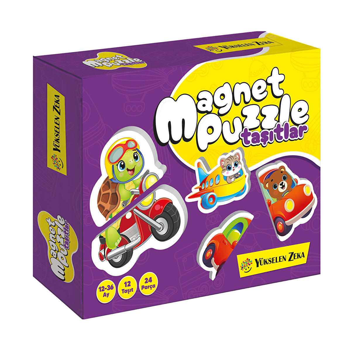 Yükselen Zeka 12-36 Ay İlk Magnet Puzzle - Taşıtlar - ebebek