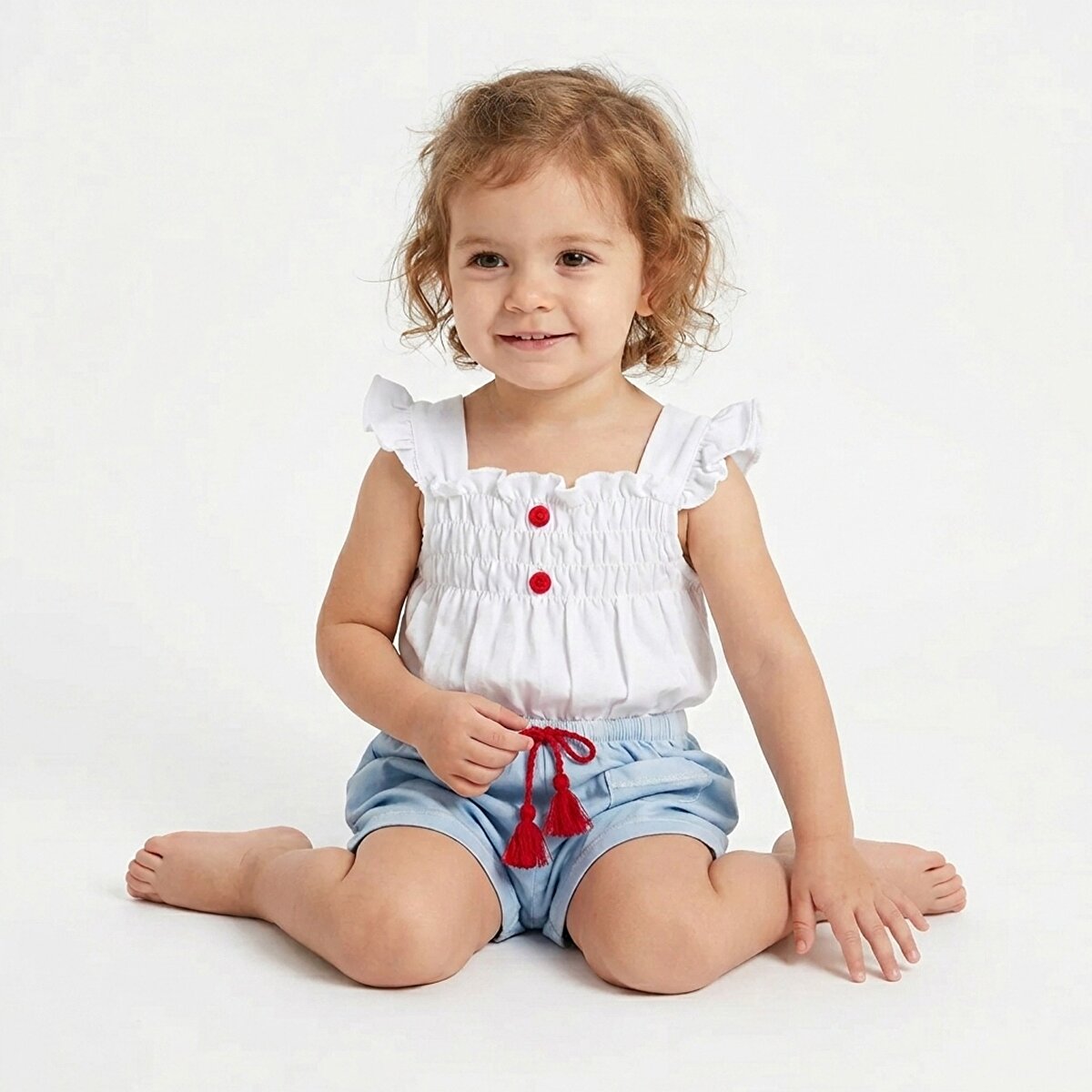 HelloBaby Marina Girl Kısa Tulum Kız Bebek - ebebek