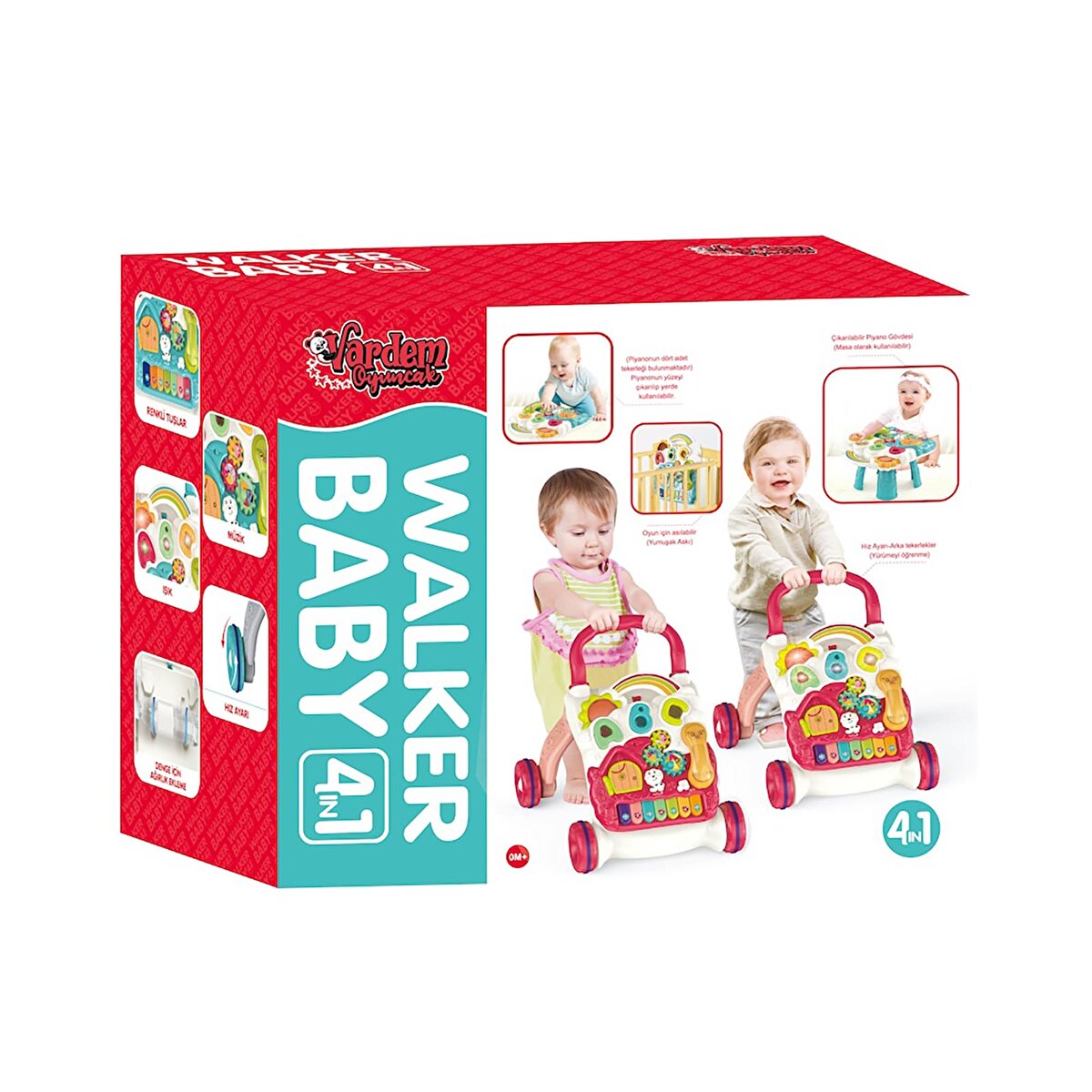 Vardem Piyanolu 4 In 1 Bebek Yürüteci - ebebek