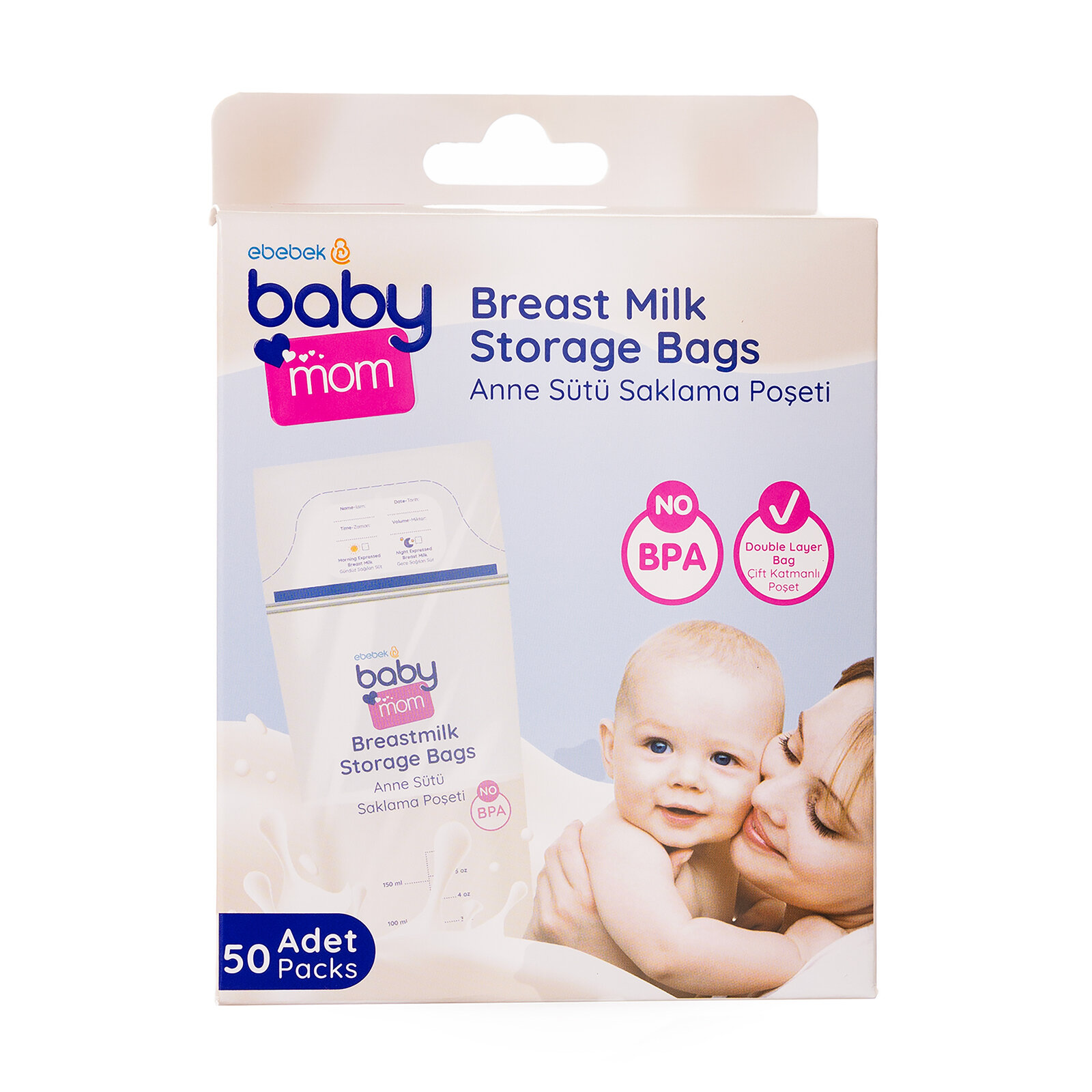  Anne Sütü Saklama Poşeti Avantajlı Paket 50 Adet