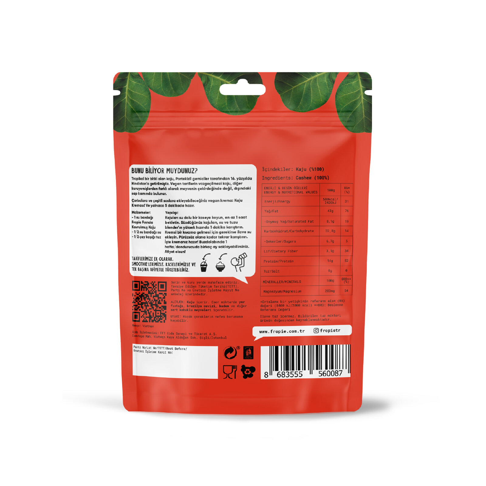 Yağsız Fırında Kavrulmuş Zarsız Kaju 75 gr Yağsız Fırında Kavrulmuş Zarsız Kaju 75 gr