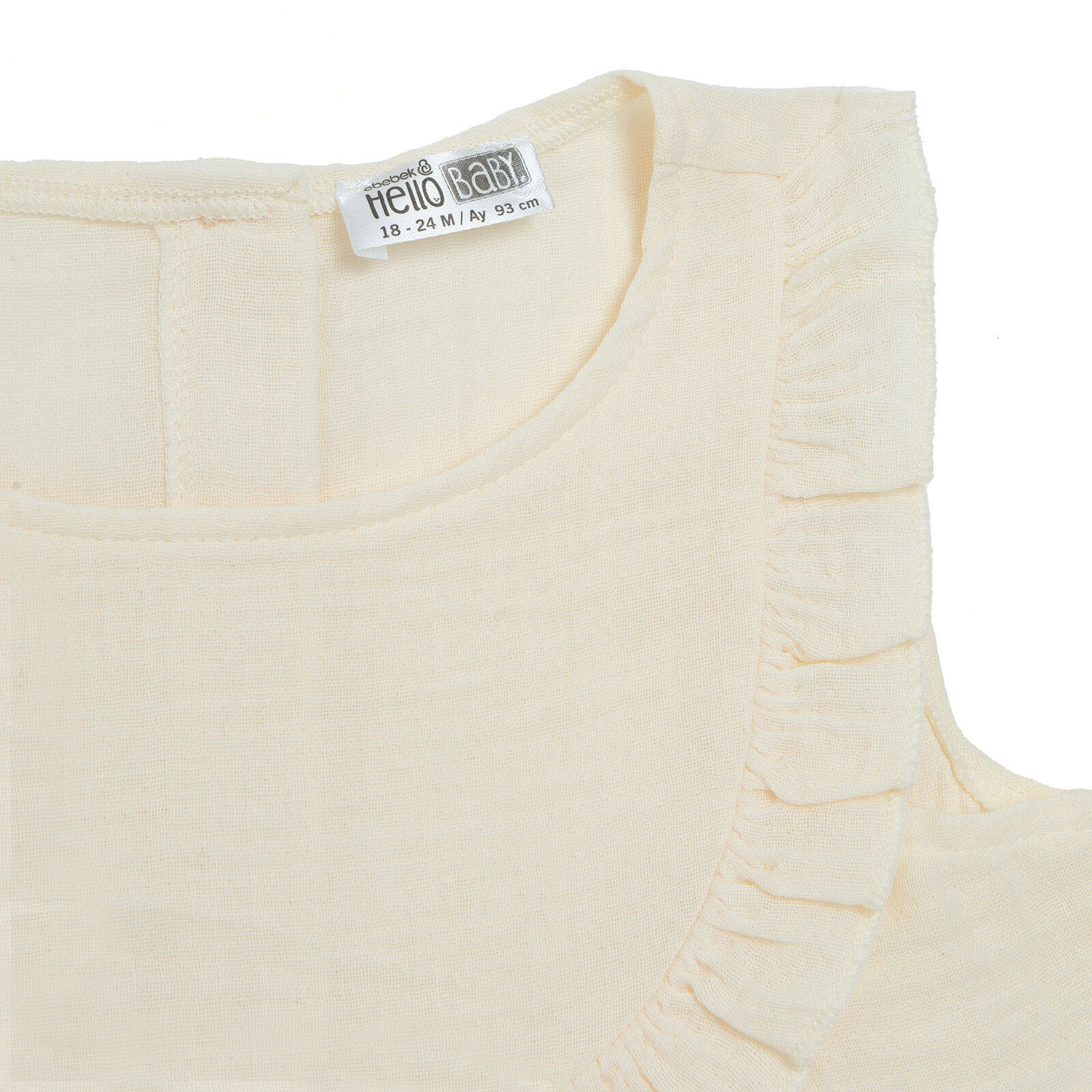 Kız Bebek Bluz-Şort Müslin Bisiklet Yaka Atlet Kol Reçme Paça Kız Bebek Bluz-Şort Müslin Bisiklet Yaka Atlet Kol Reçme Paça