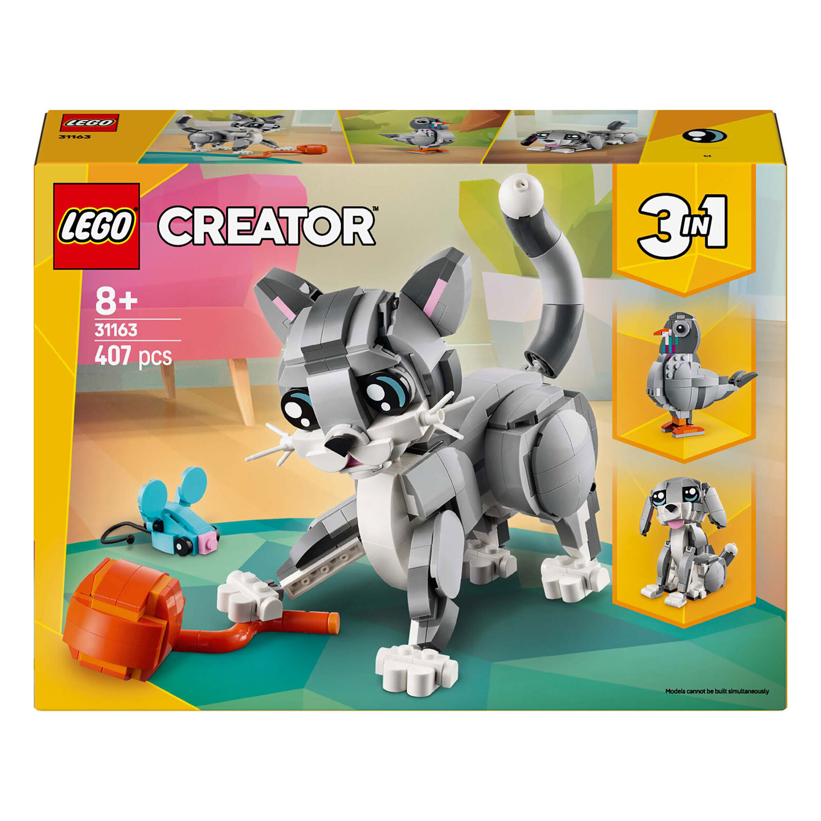 ® Creator 3’ü 1 Arada Oyunbaz Kedi Hayvanlı Oyun Seti 31163