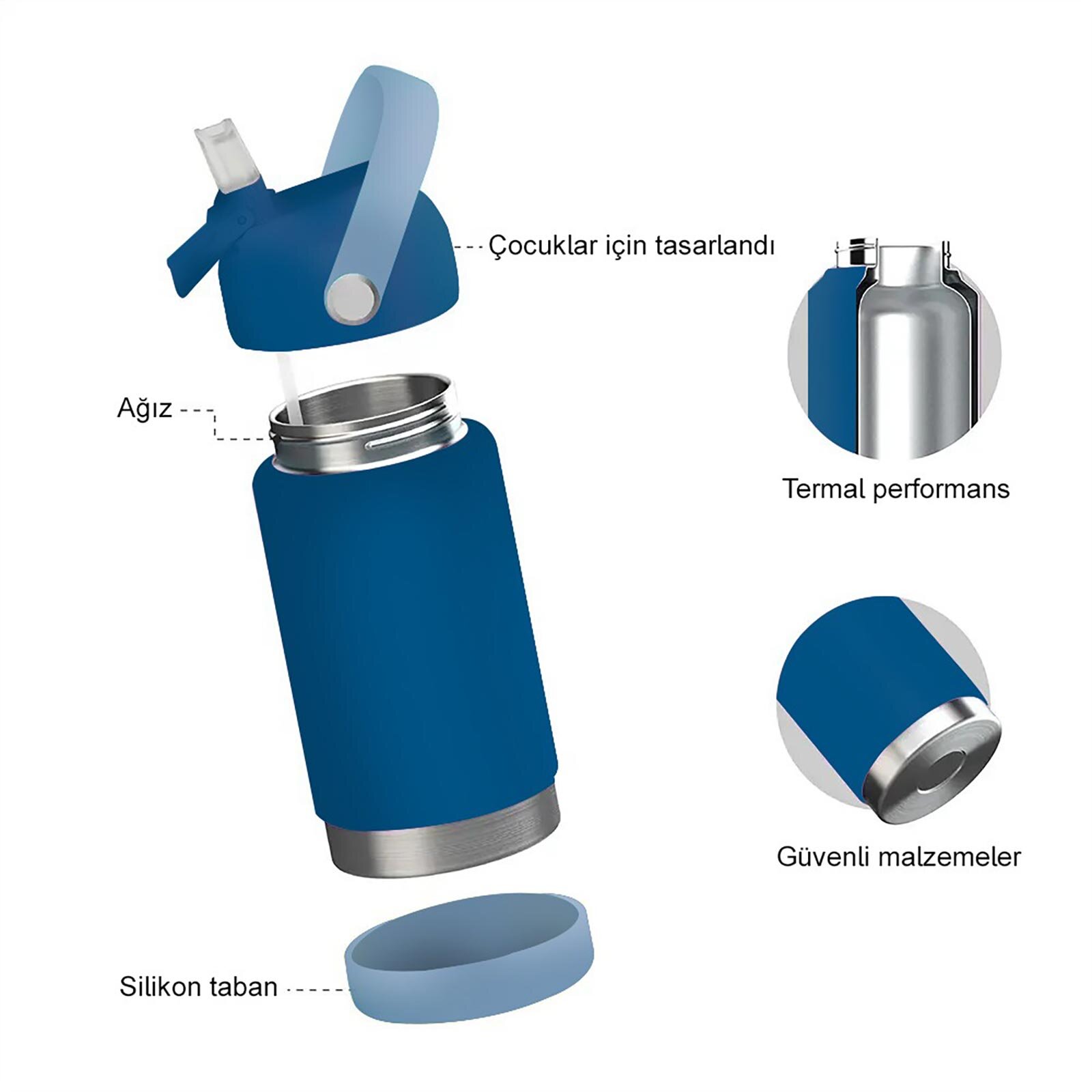 - FlipSip Çocuk Su Termosu | 360 ml - Snappy Croc