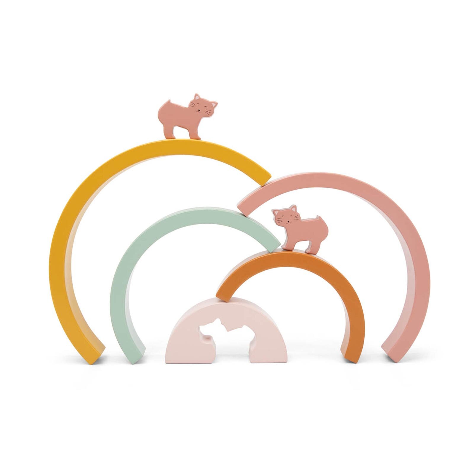 - Mrs.Cat-Waldorf Ahşap Gökkuşağı Blokları - Mrs.Cat-Waldorf Ahşap Gökkuşağı Blokları