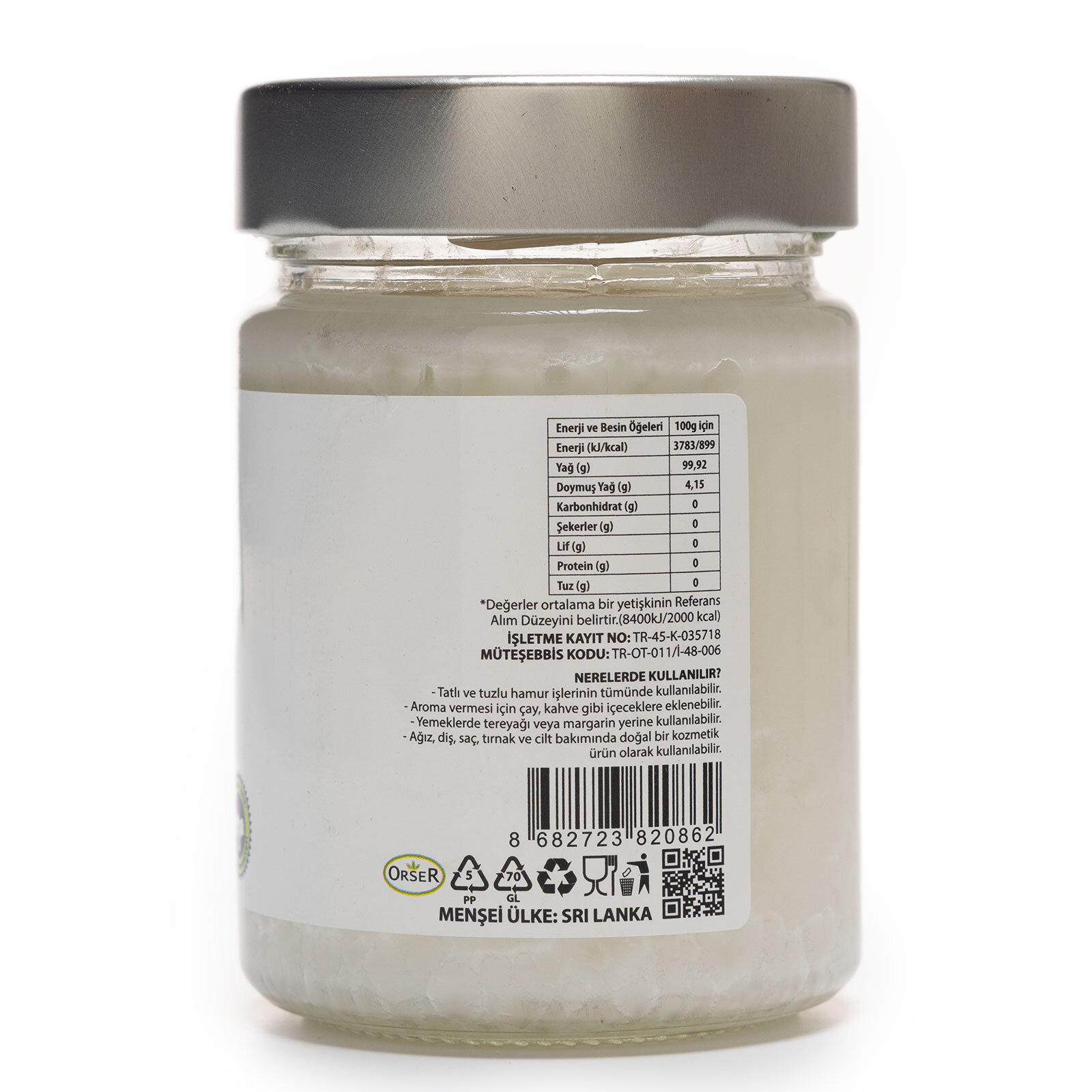 &nbsp; ORGANİK HİNDİSTAN CEVİZİ YAĞI 250 GR