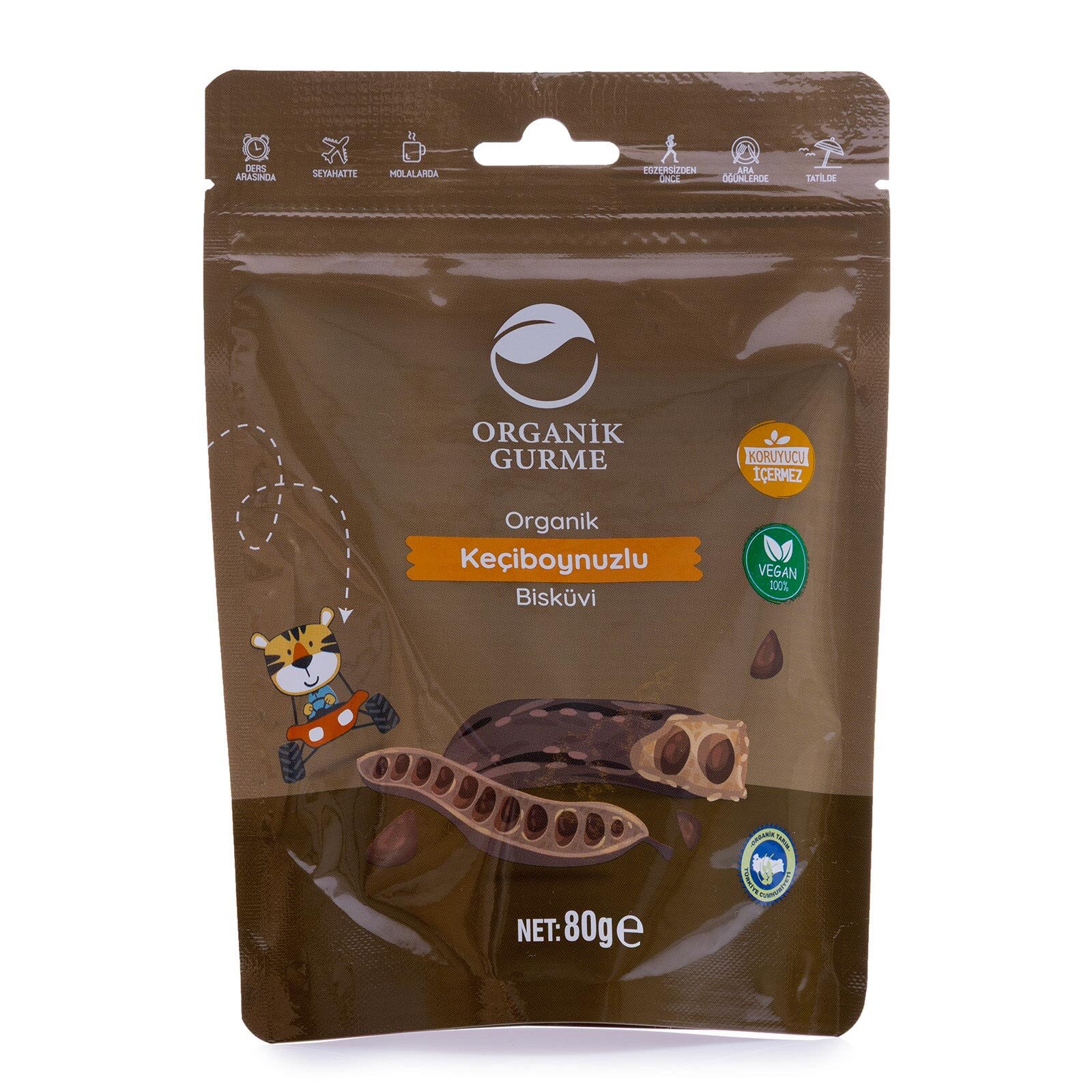 &nbsp; ORGANİK KEÇİBOYNUZLU BİSKÜVİ&nbsp; 80 GR