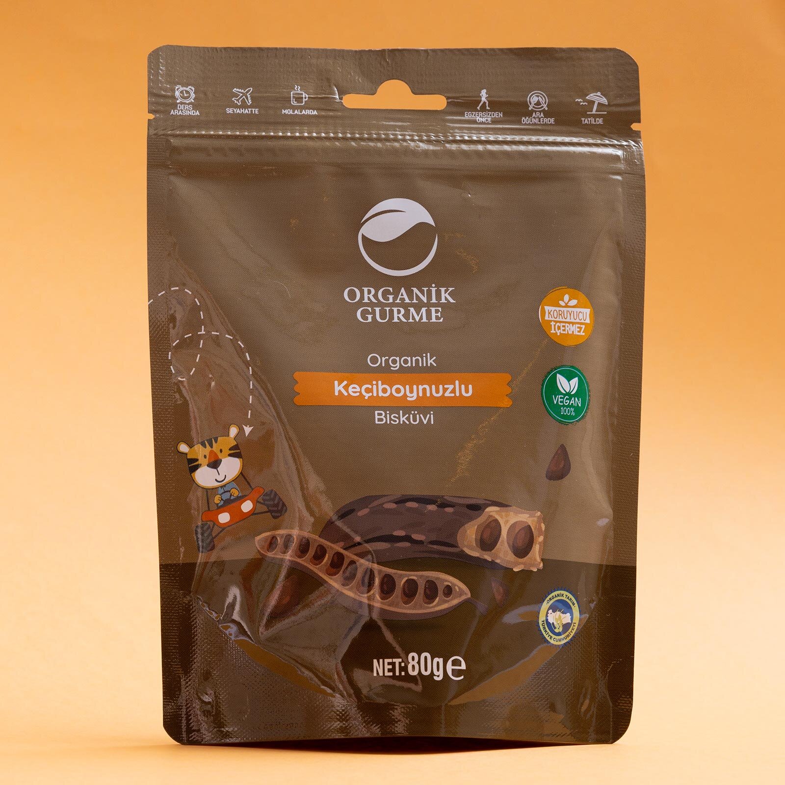 &nbsp; ORGANİK KEÇİBOYNUZLU BİSKÜVİ&nbsp; 80 GR