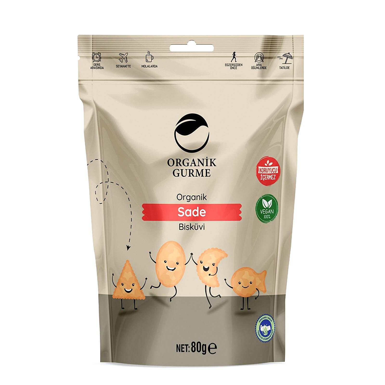 &nbsp; ORGANİK&nbsp; SADE BİSKÜVİ&nbsp; 80 GR