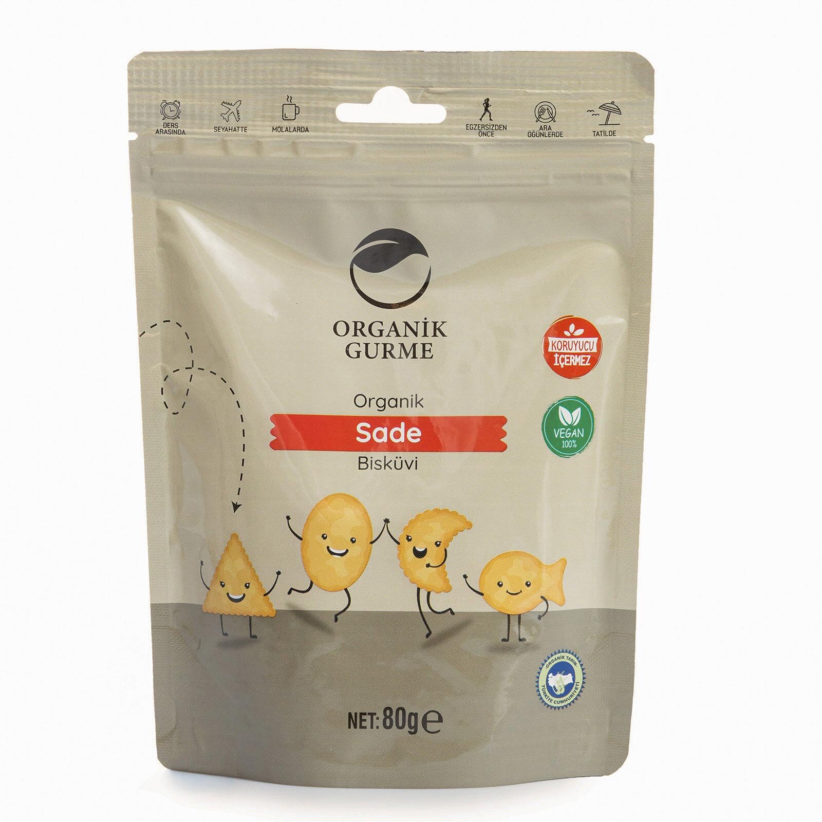 &nbsp; ORGANİK&nbsp; SADE BİSKÜVİ&nbsp; 80 GR