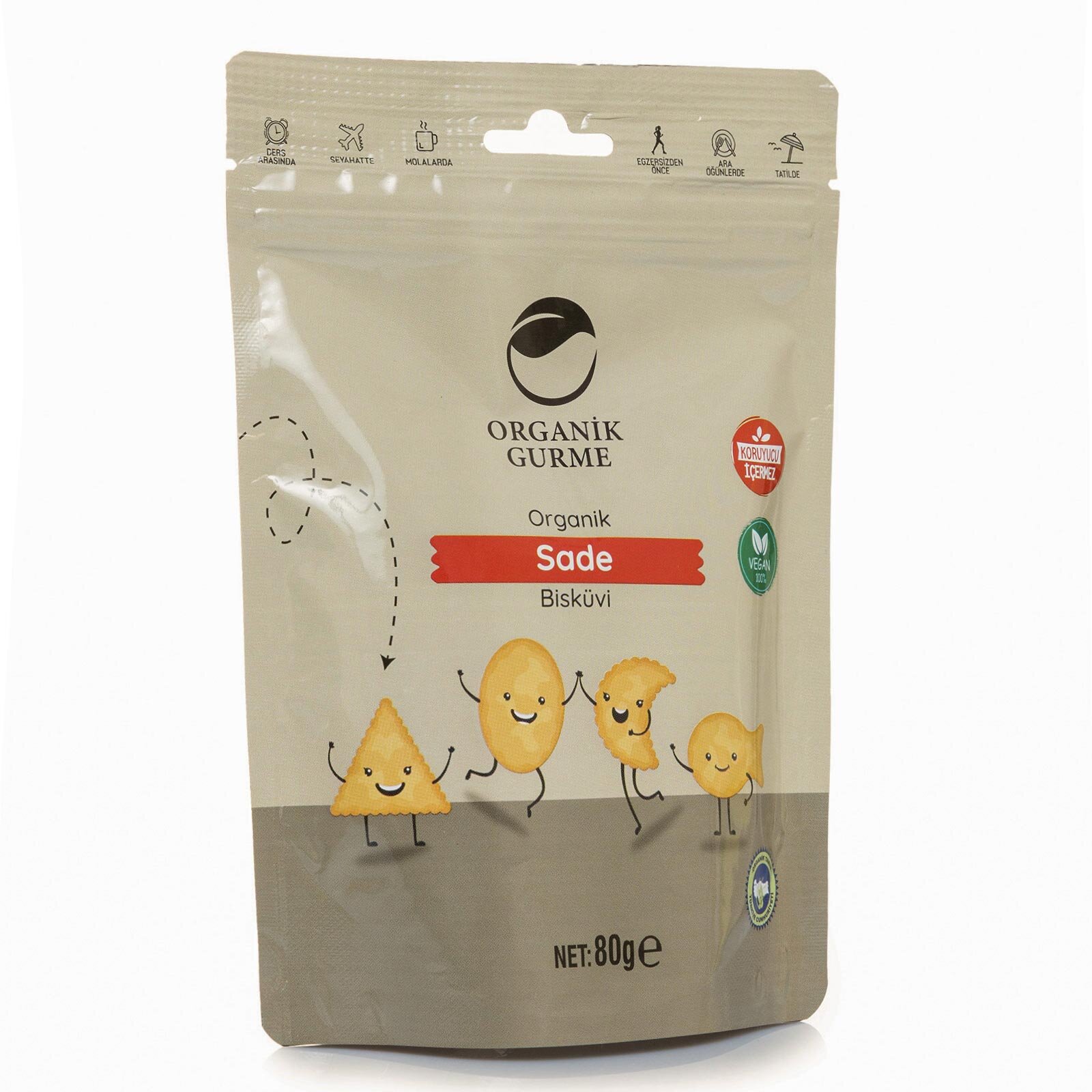 &nbsp; ORGANİK&nbsp; SADE BİSKÜVİ&nbsp; 80 GR